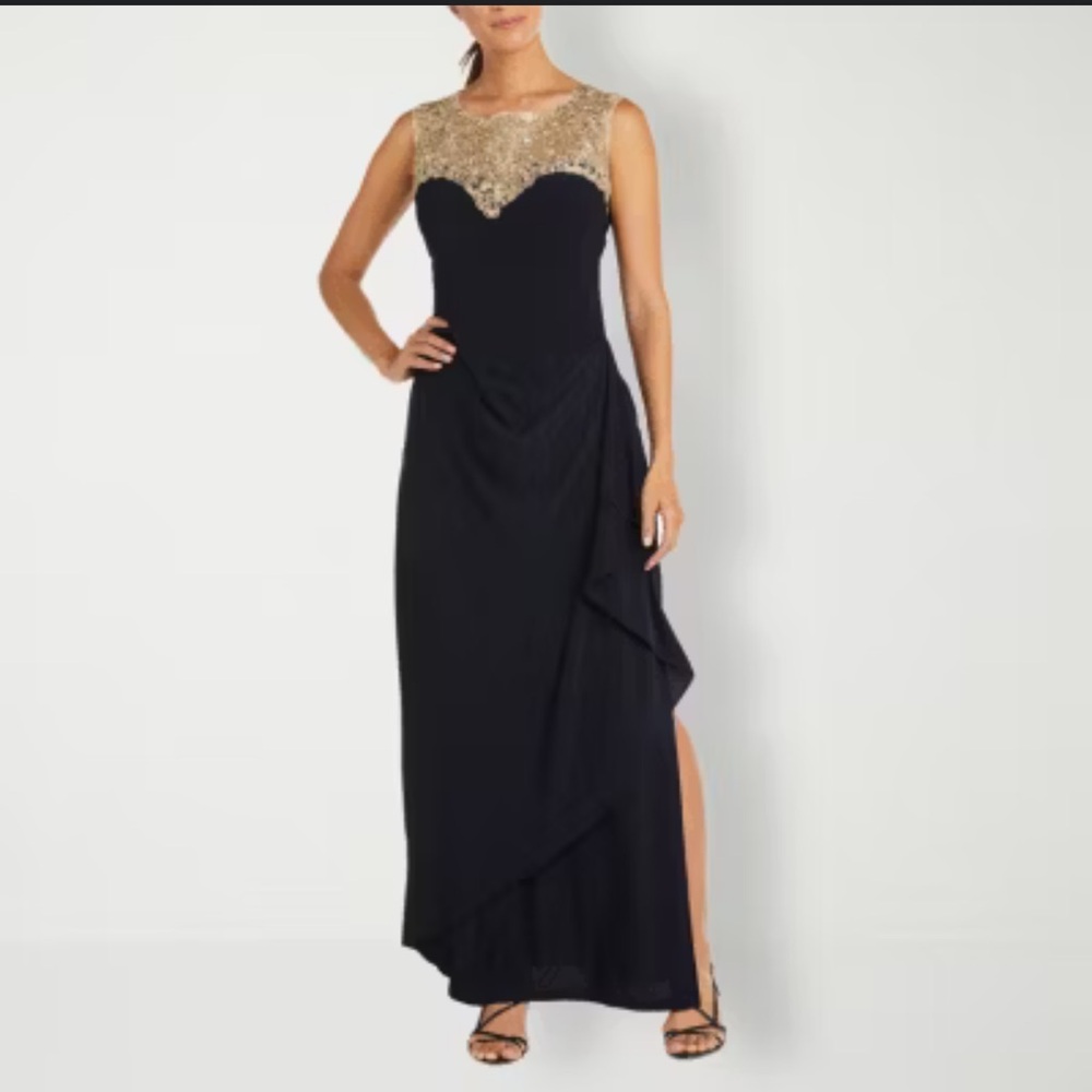 Alex Evenings Midnight and Blush Gown